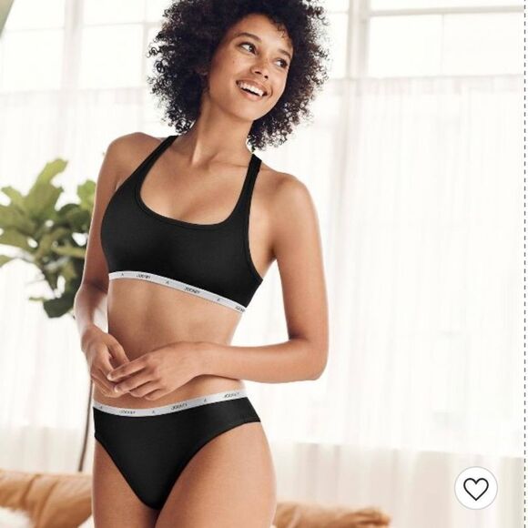 Jockey Generation Women's Evolution Supima Cotton Thong Panties & Bra Set New - Picture 1 of 10